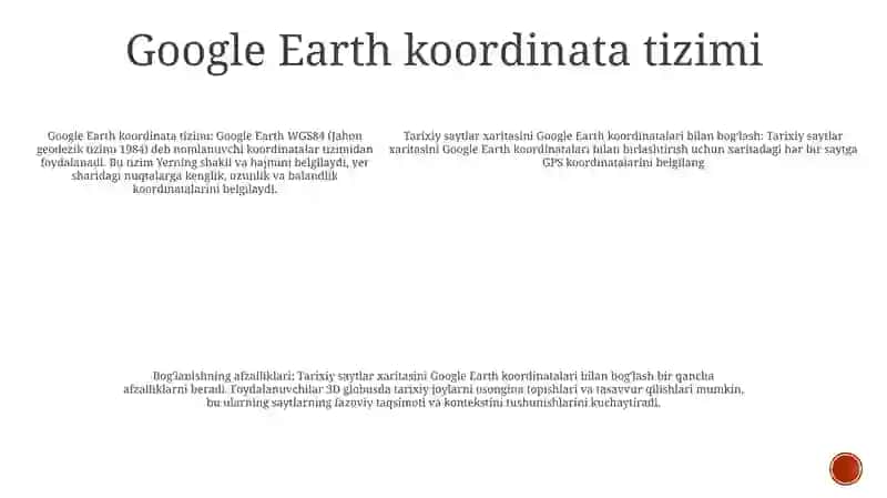 Google Earth Dasturida Olingan Yodgorliklar Xaritasini Koordinatalar Tizimi Bilan Bog'Lash 4