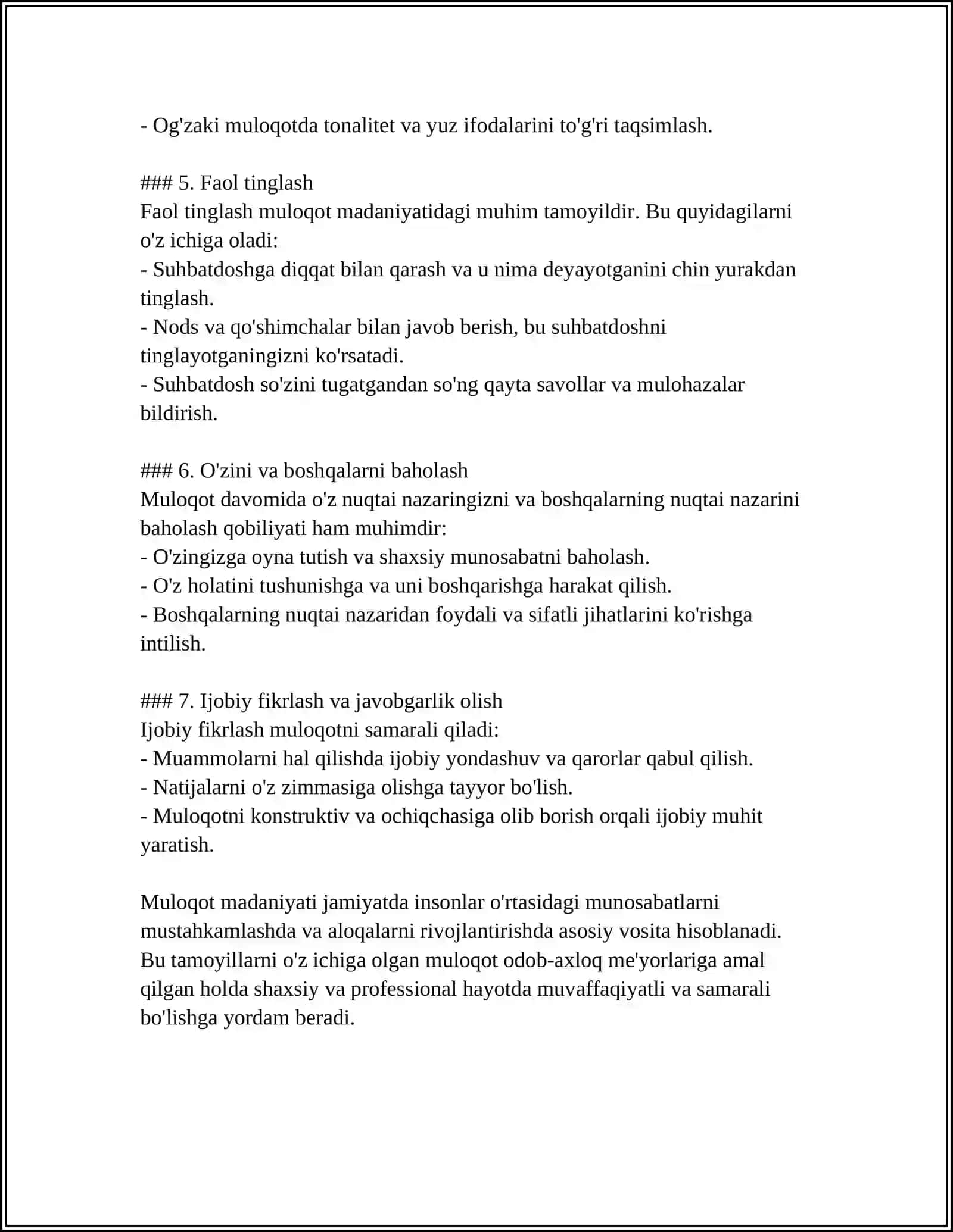 O‘QITUVCHI KASBIY FAOLIYATIDA MULOQOT MADANIYATI VA PSIXOLOGIYASI 4