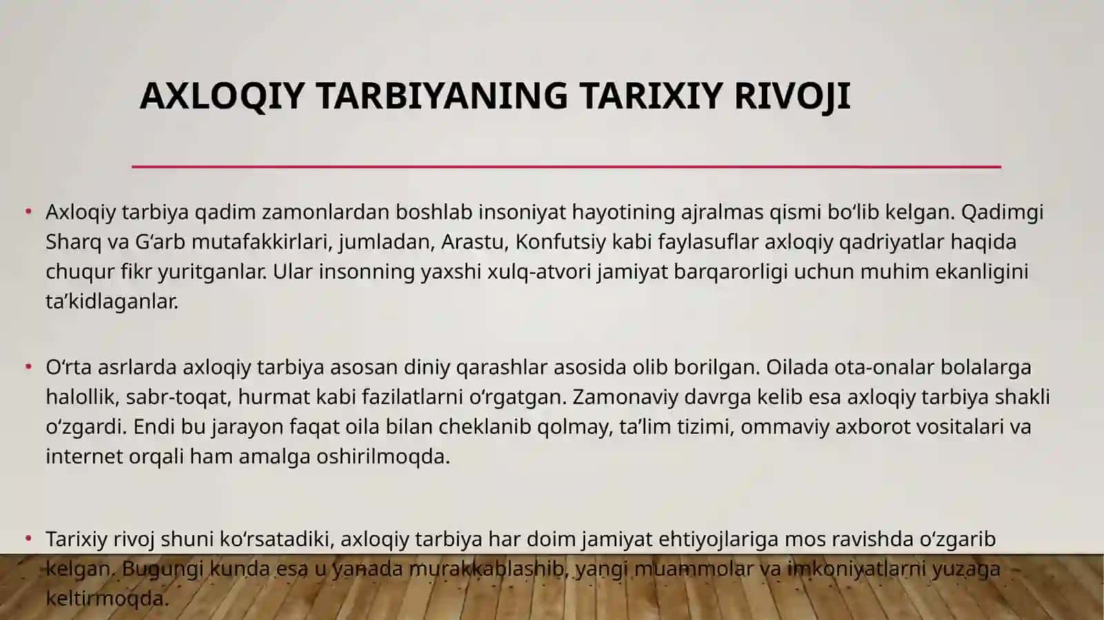 Zamonaviy axloqiy tarbiyaning yutuqlari va kamchiliklari 4