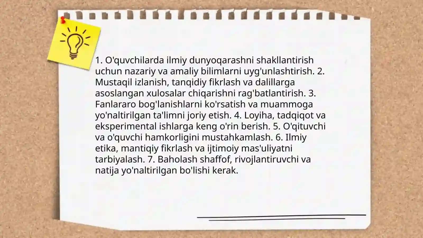Ilmiy dunyoqarashni shakllantirish va o'quvchilarni aqliy tatbiyalash 4
