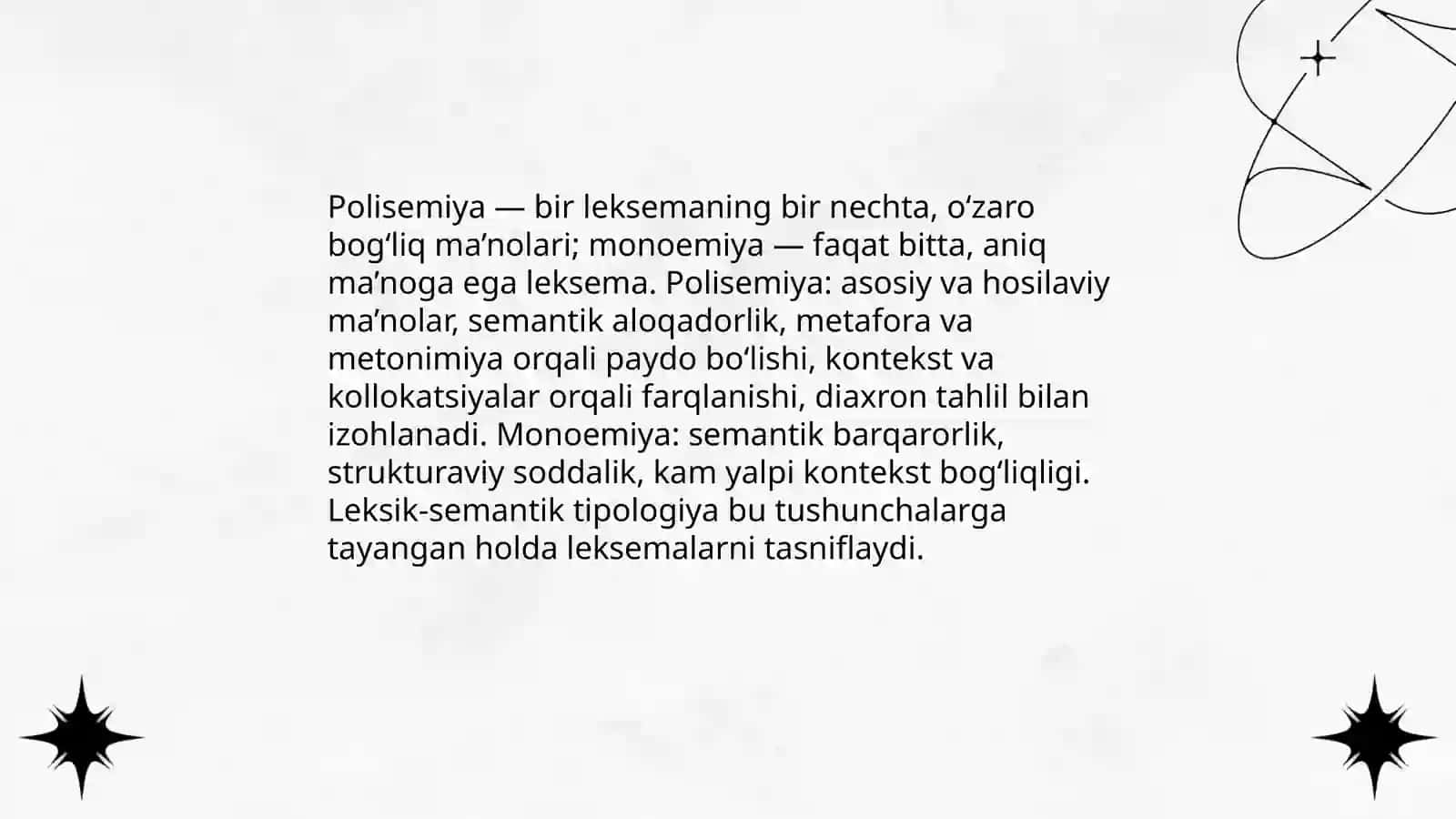 Oʻzbek tilidagi leksemalarning shakl va maʼno munosabatlari 4