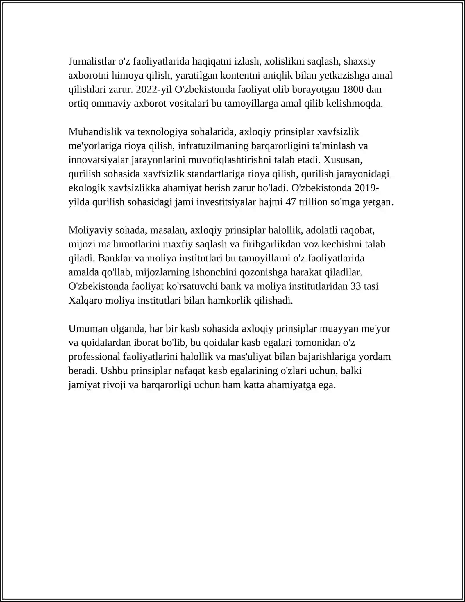 AYRIM KASB VAKILLARINI FAOLIYATINING AXLOQIY ASOSLAR 4