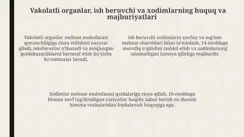 Mehnat muhofazasi sohasida jamoat xavfsizligini boshqarish tizimi 4
