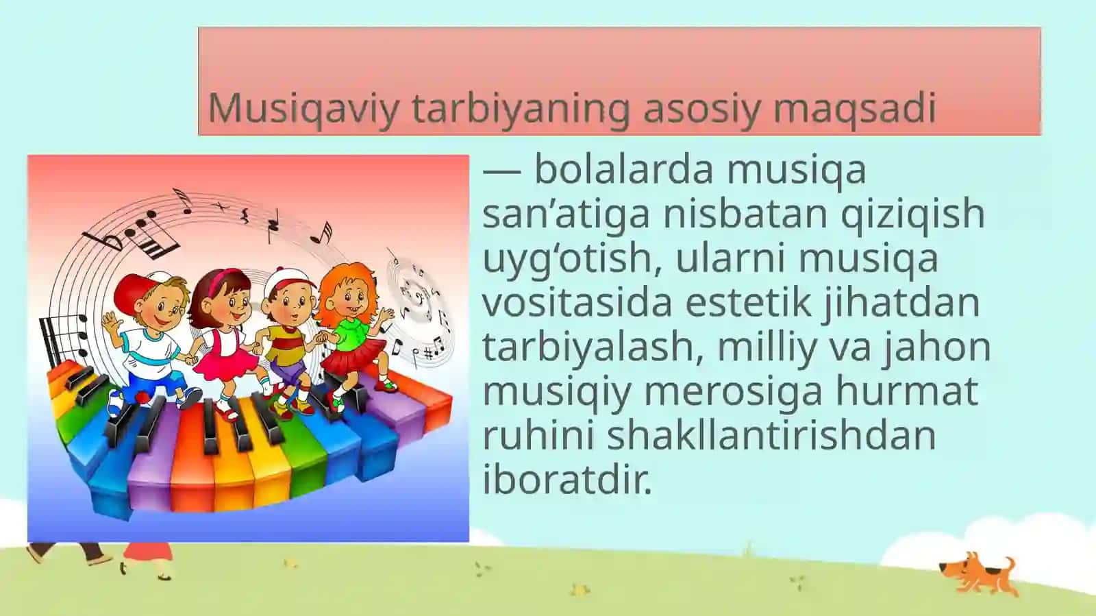 Maktabgacha ta’lim tashkilotlarida musiqaviy tarbiyaning maqsad va vazifalari 4