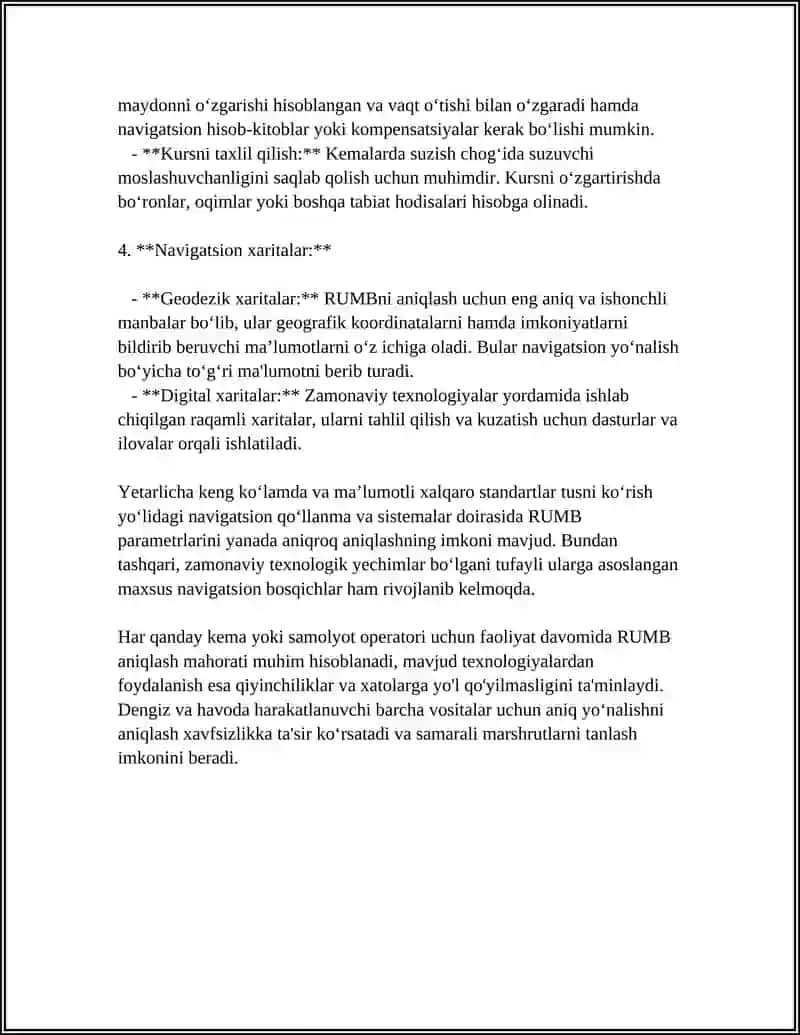 RUMB BO'YICHA POLIGON KONTURINI CHIZISH 4