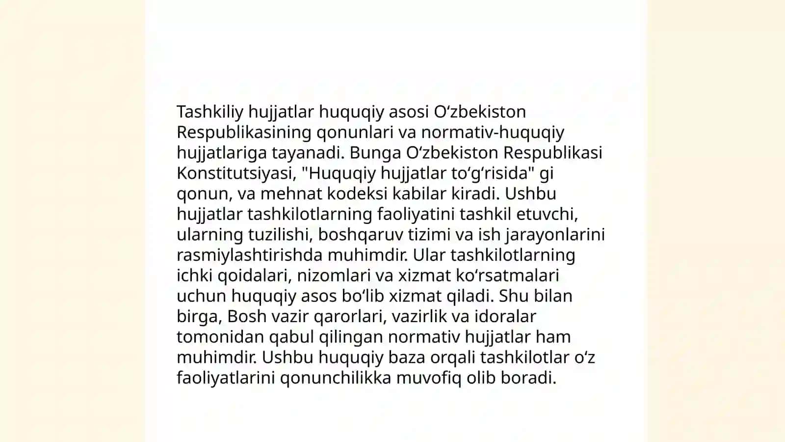 Tashkiliy hujjatlar.Shartnoma va mehnat bitimi 4