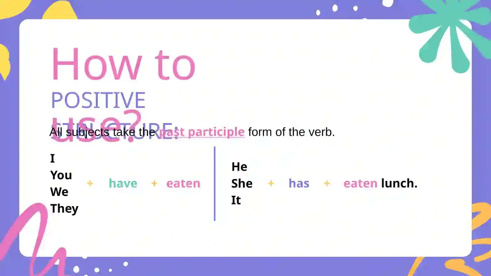 PRESENT PERFECT 4