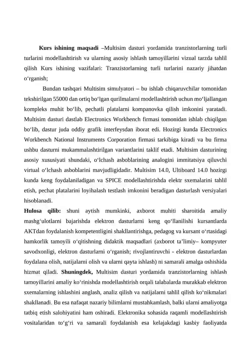 Multisim dasturida batareyalar va zaryadlash tizimlarini modellashtirish 4