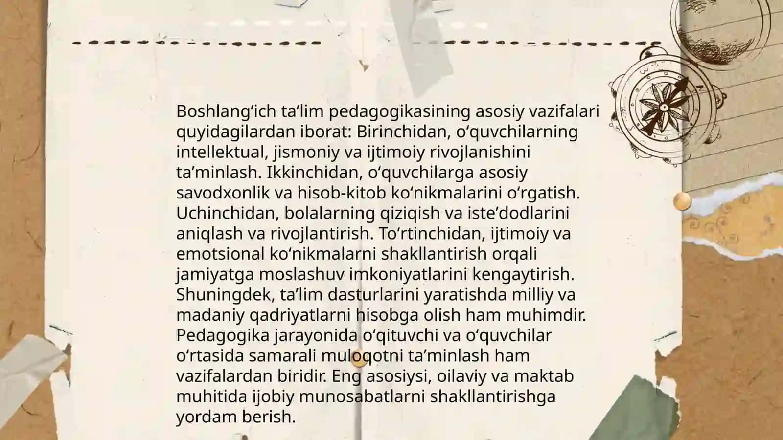 Boshlangʻich taʼlim pedagogikasi mazmuni maqsadi va vazifalari 4