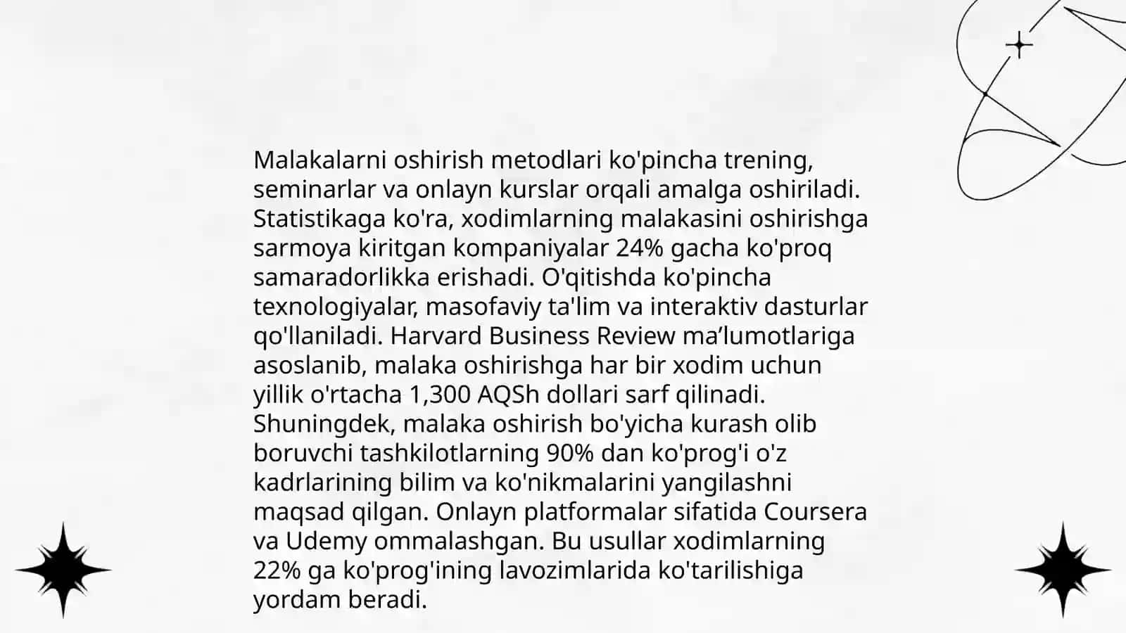 Faoliyatning oʻzgartirilishi va malakalarni egallash 4