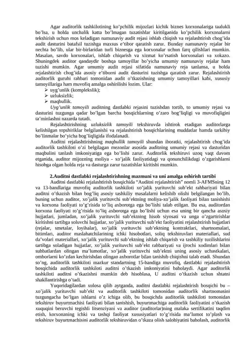 AUDITORLIK TEKSHIRUVINI REJALASHTIRISH 4