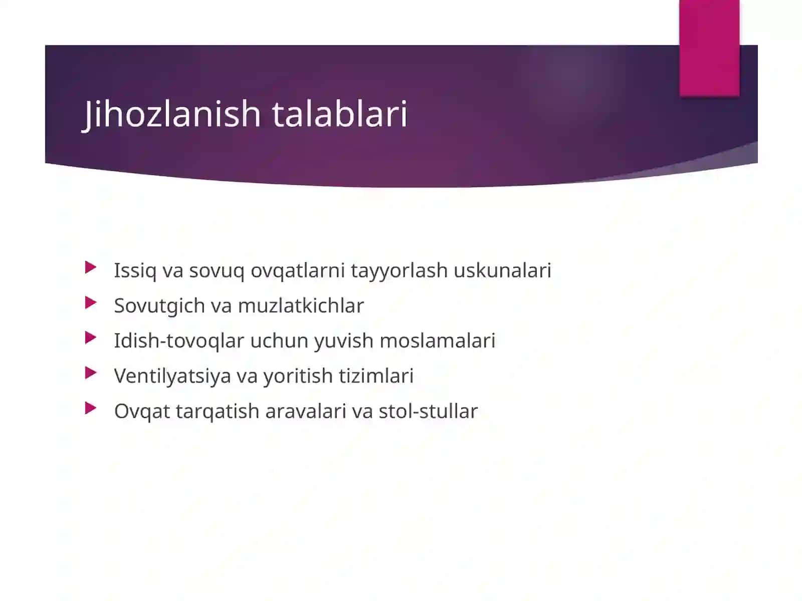 Oshxonavaovqattarqatishxonasinijihozlanishi 4