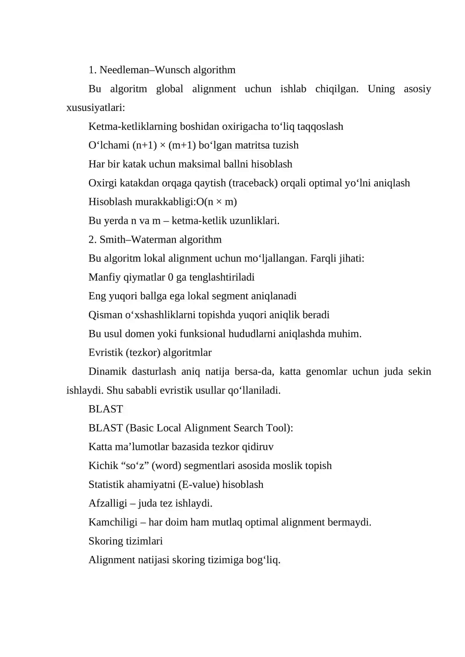 BIOLOGIK KETMA KETLIKLARNI JUFT VA KO'PLIK TAQQOSLASHLARNI SOLISHITIRISH 4