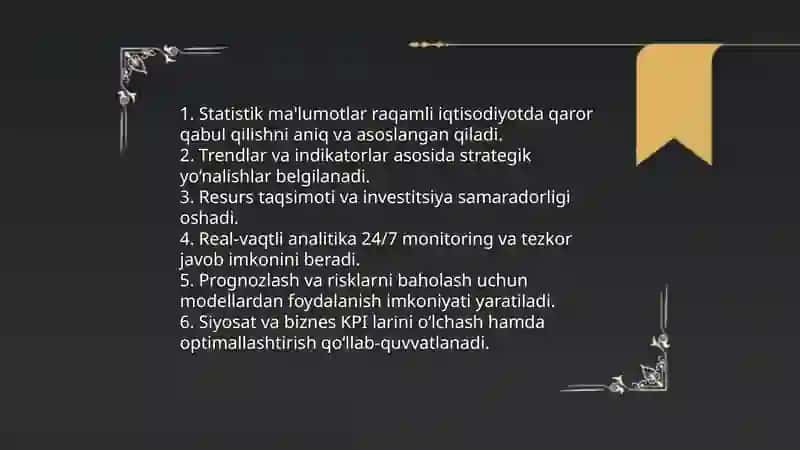 Raqamli iqtisodiyotda statistik ma’lumotlarning ahamiyati 4