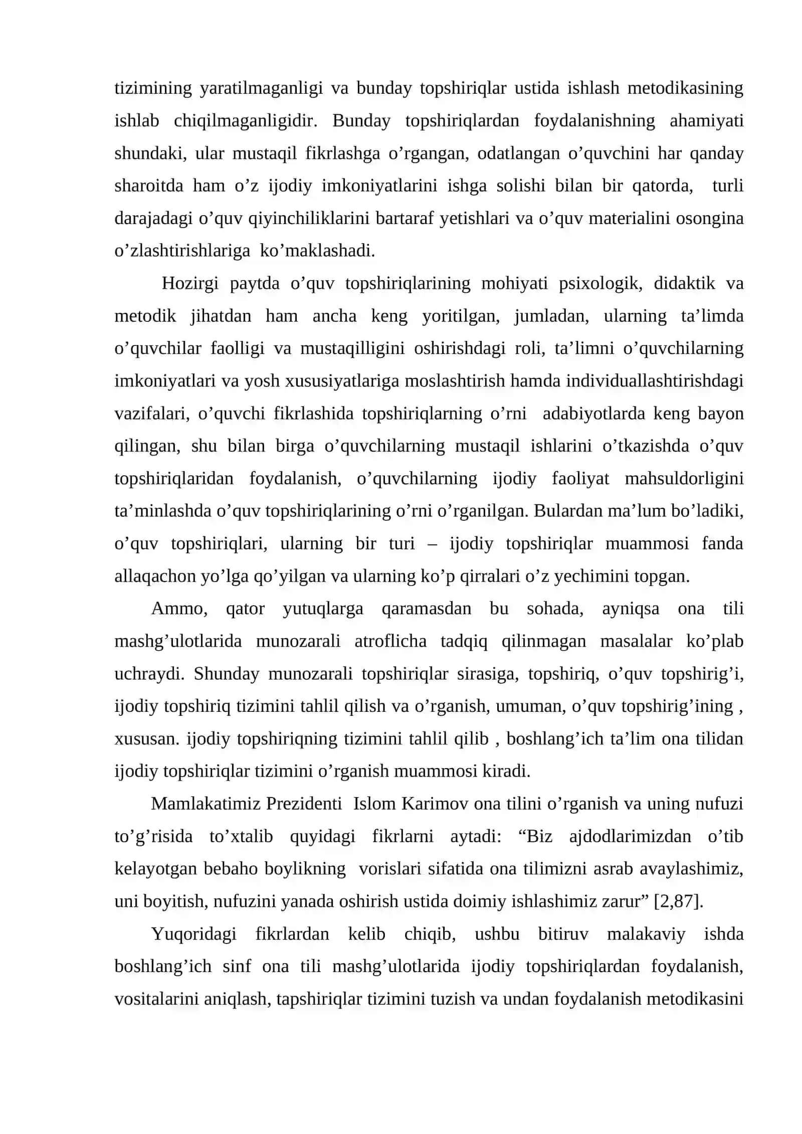 BOSHLANG’ICH SINF ONA TILI DARSLARIDA IJODIY TOPSHIRIQLARDAN FOYDALANISH METODIKASI 4