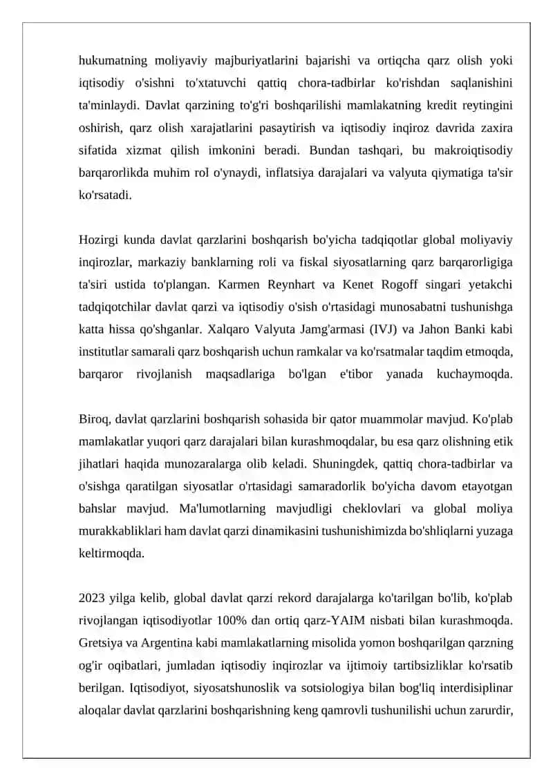 Davlat qarzlarini boshqarish 4