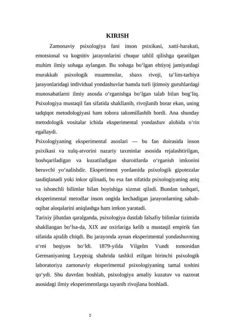 Psixalogiyaning ekserimental asoslari 4