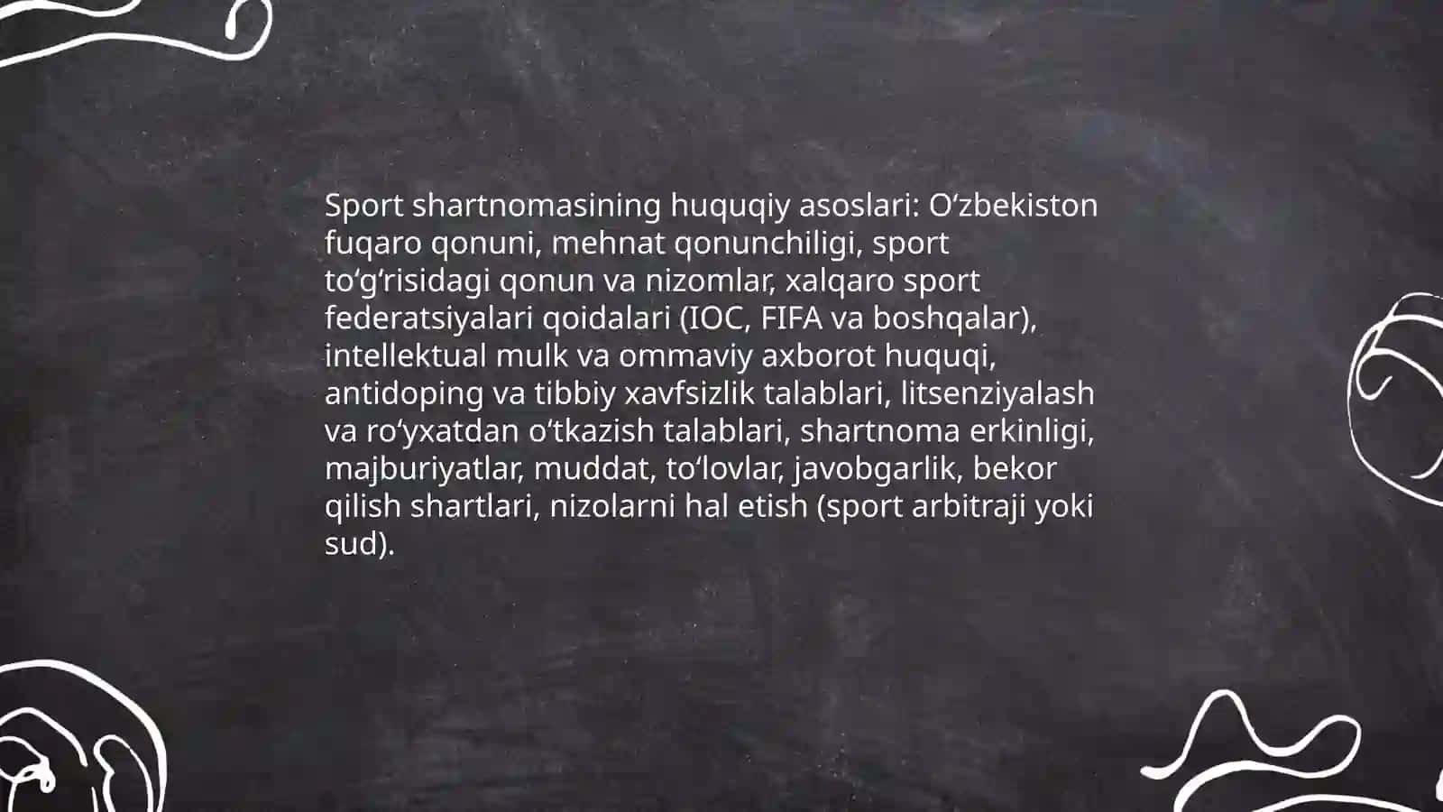 Sport shartnomasi tushunchasi 4