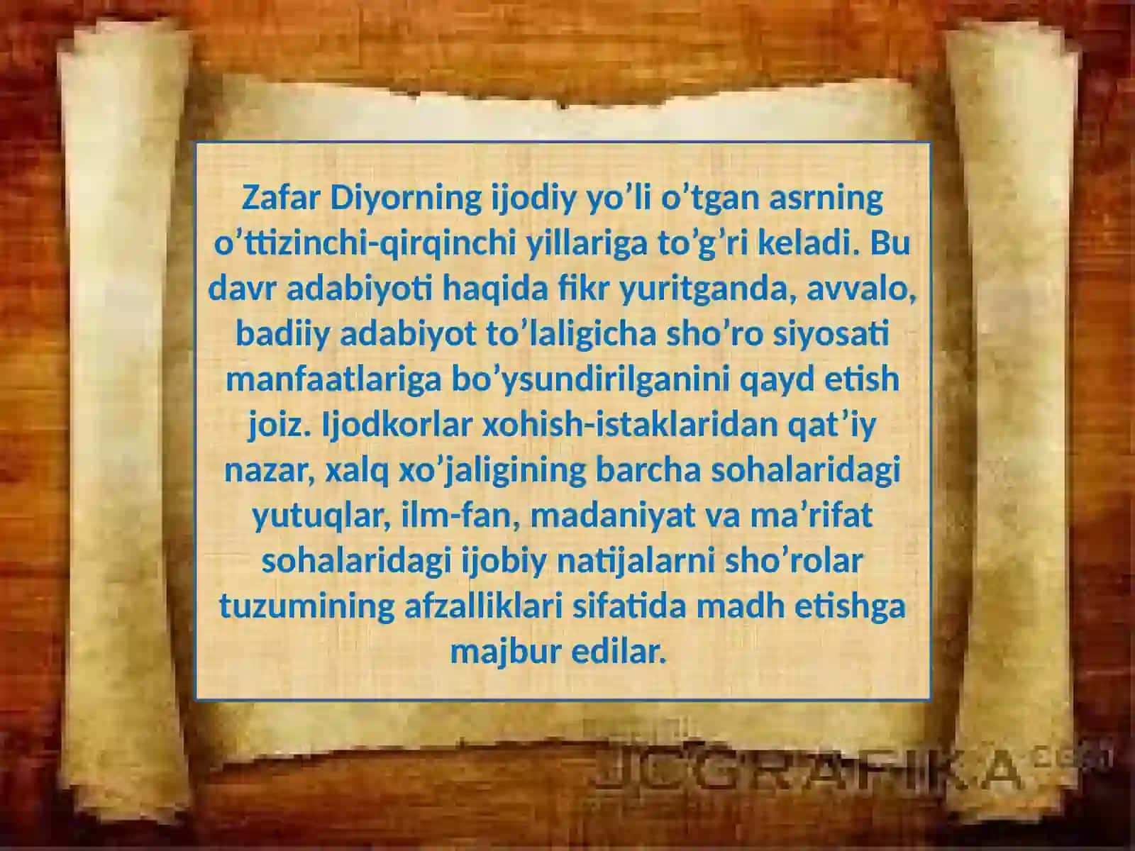 ZafarDiyorning ZAFARLI IJODI 4