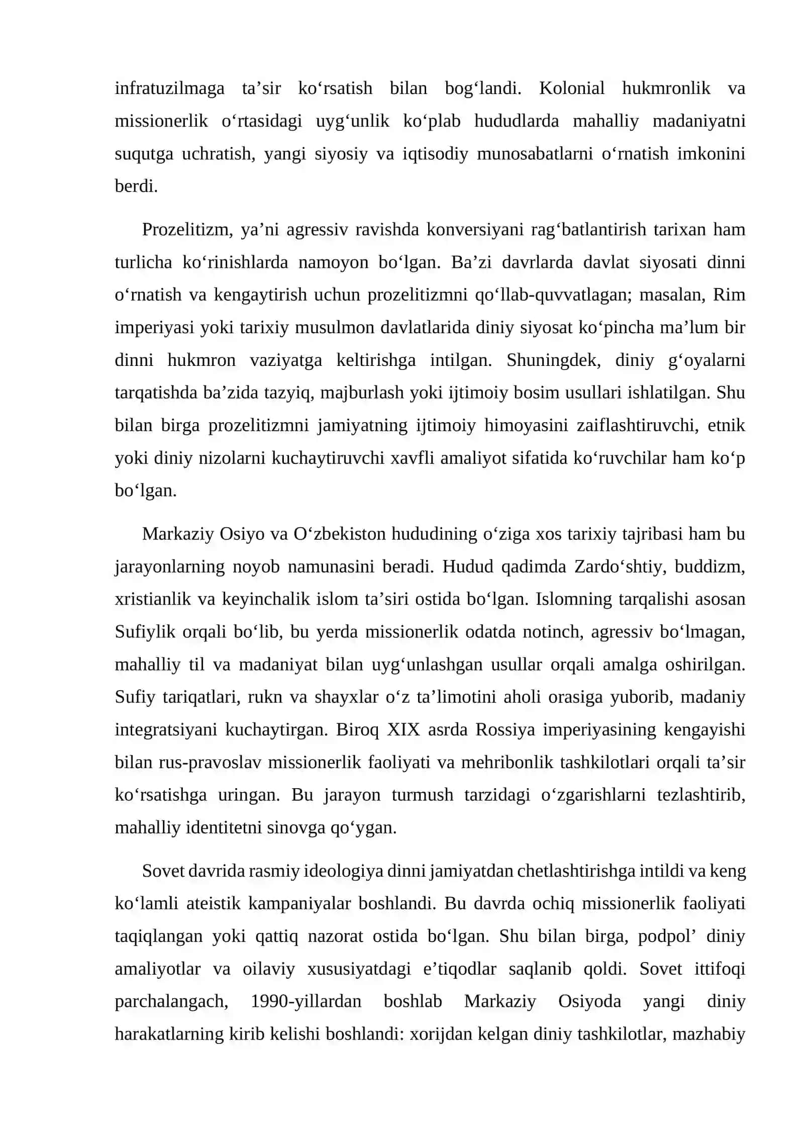 Missionerlik va prozelitizmning siyosiy-ijtimoiy xavfi 4
