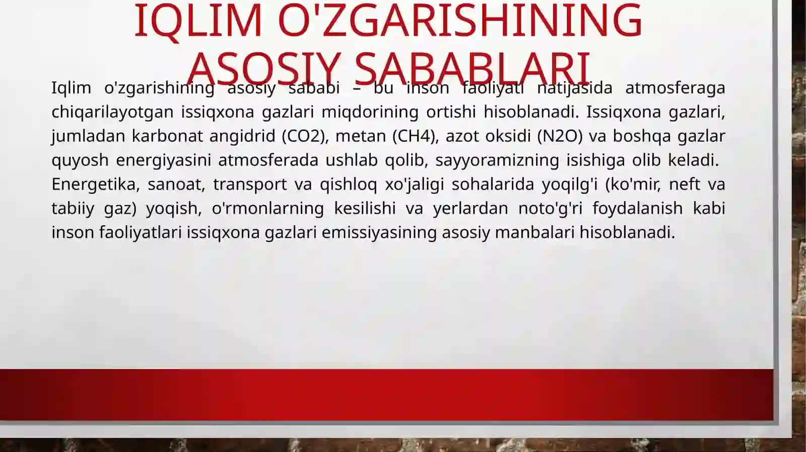 Iqlim o'zgarishi va atrof-muhit 4