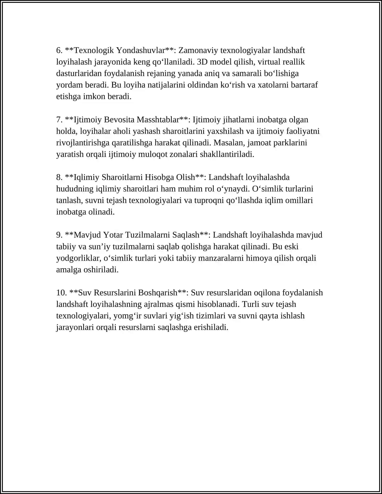 AVTOMOBIL YOʻLLARI LOYIHALASH BOSQICHLARIDA ARXITEKTURAVIY LANDSHAFT METODIKASI 4