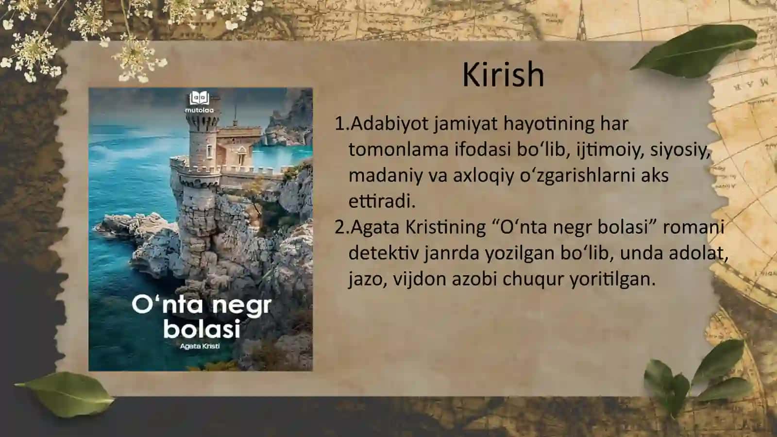 "O'nta negr bolasi" asarida ilgari surilgan g'oyalar 4