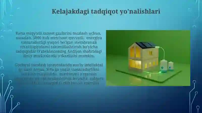 Gazlarni uglerod oksidlari va oltingugurtdan tozalash 4