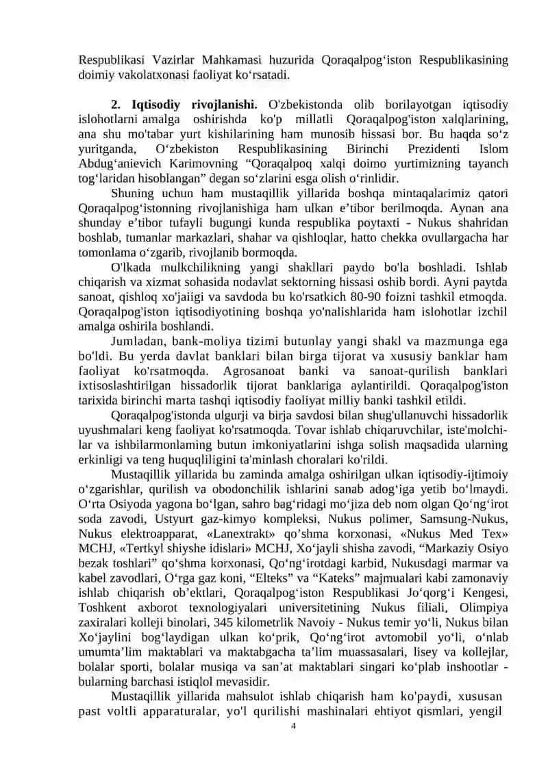 MUSTAQILLIK YILLARIDA QORAQALPOG‘ISTON RESPUBLIKASI 4