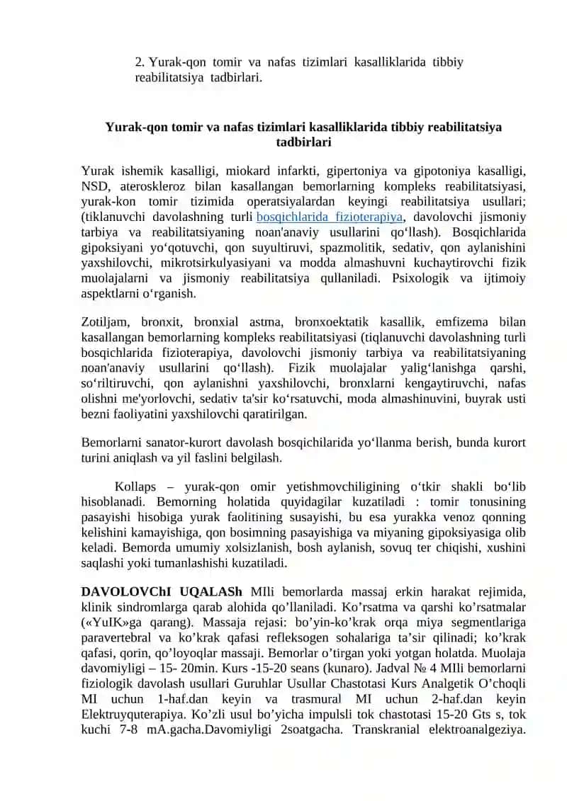 Yurak-qon tomir va nafas tizimlari kasalliklarida tibbiy reabilitatsiya tadbirlari 4