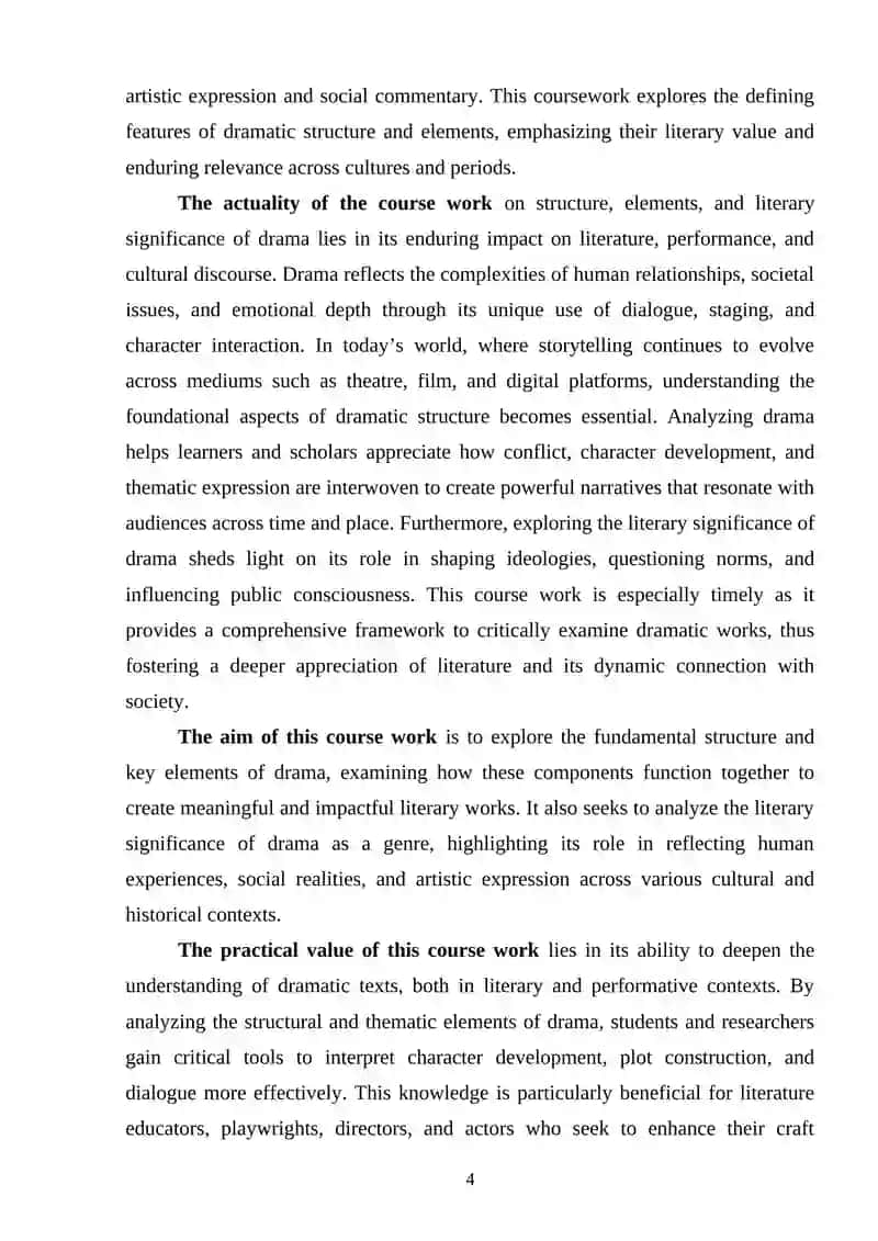 Features of Drama 4