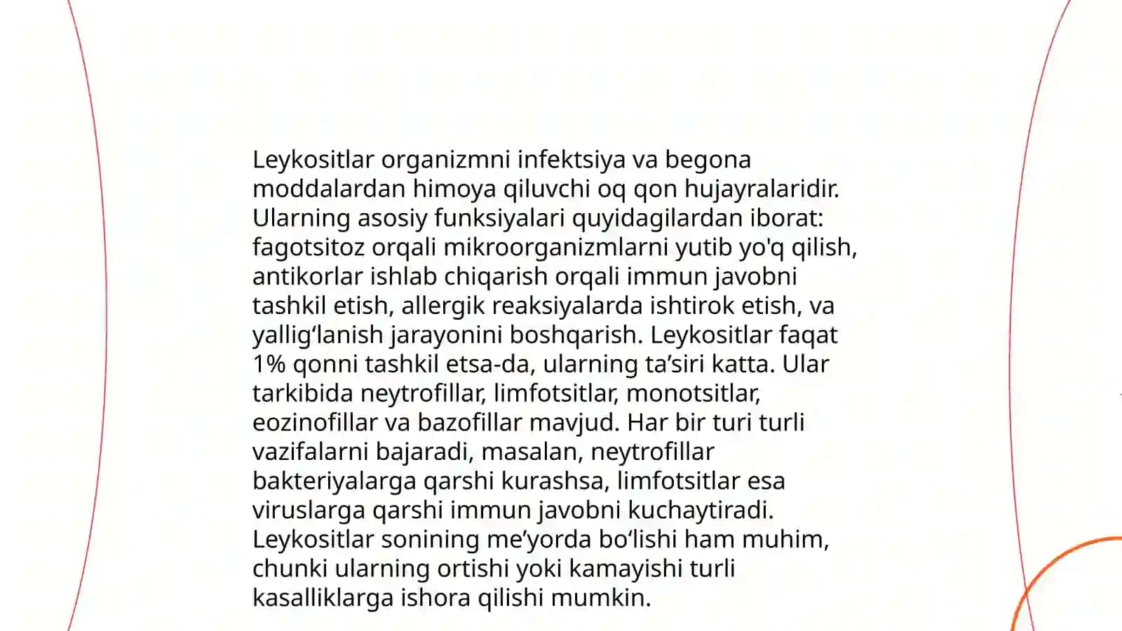Leykositlar fiziologiyasi va uning turlari 4