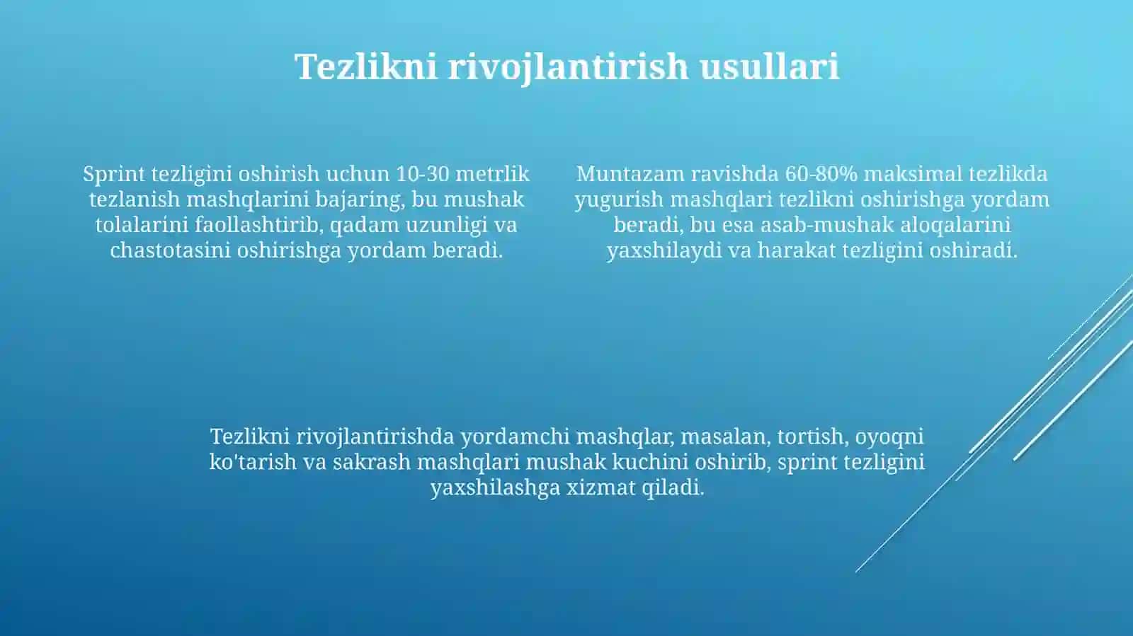 Gandbolchilarning tezlik va chaqqonlik sifatlarini rivojlantirish usullari 4