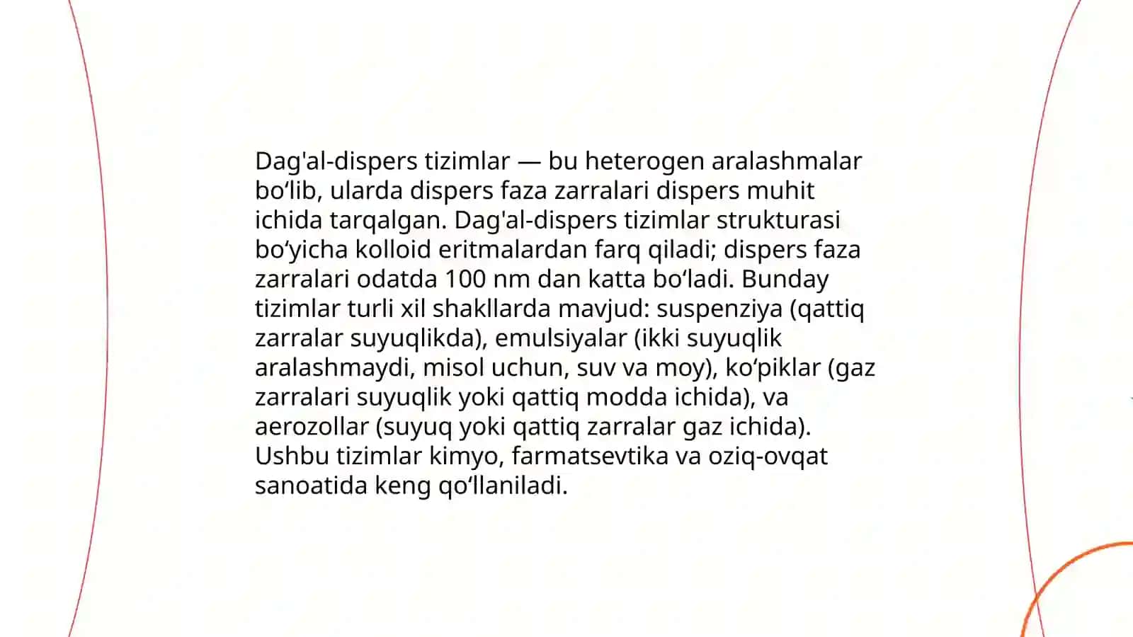 Dag'al-dispers sistemalarning hossalari va ularni tibbiyot va farmakologiyada ishlatilishi 4