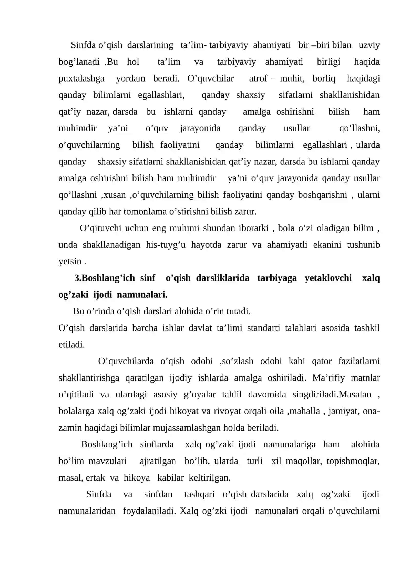 O‘QISH DARSLARINING TA’LIMIY-TARBIYAVIY AHAMIYATI VA VAZIFALARI 4
