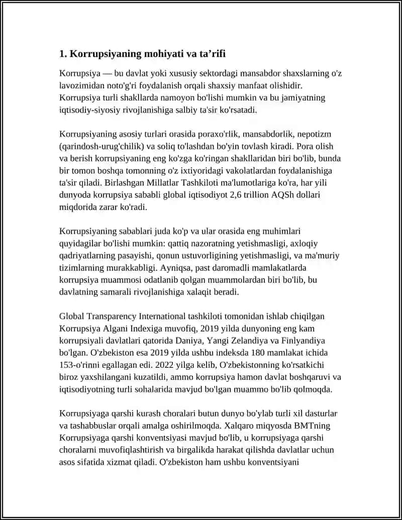 KORRUPSIYANING MOHIYATI, OQIBATLARI VA UNGA QARSHI KURASH MEXANIZMLARI 4