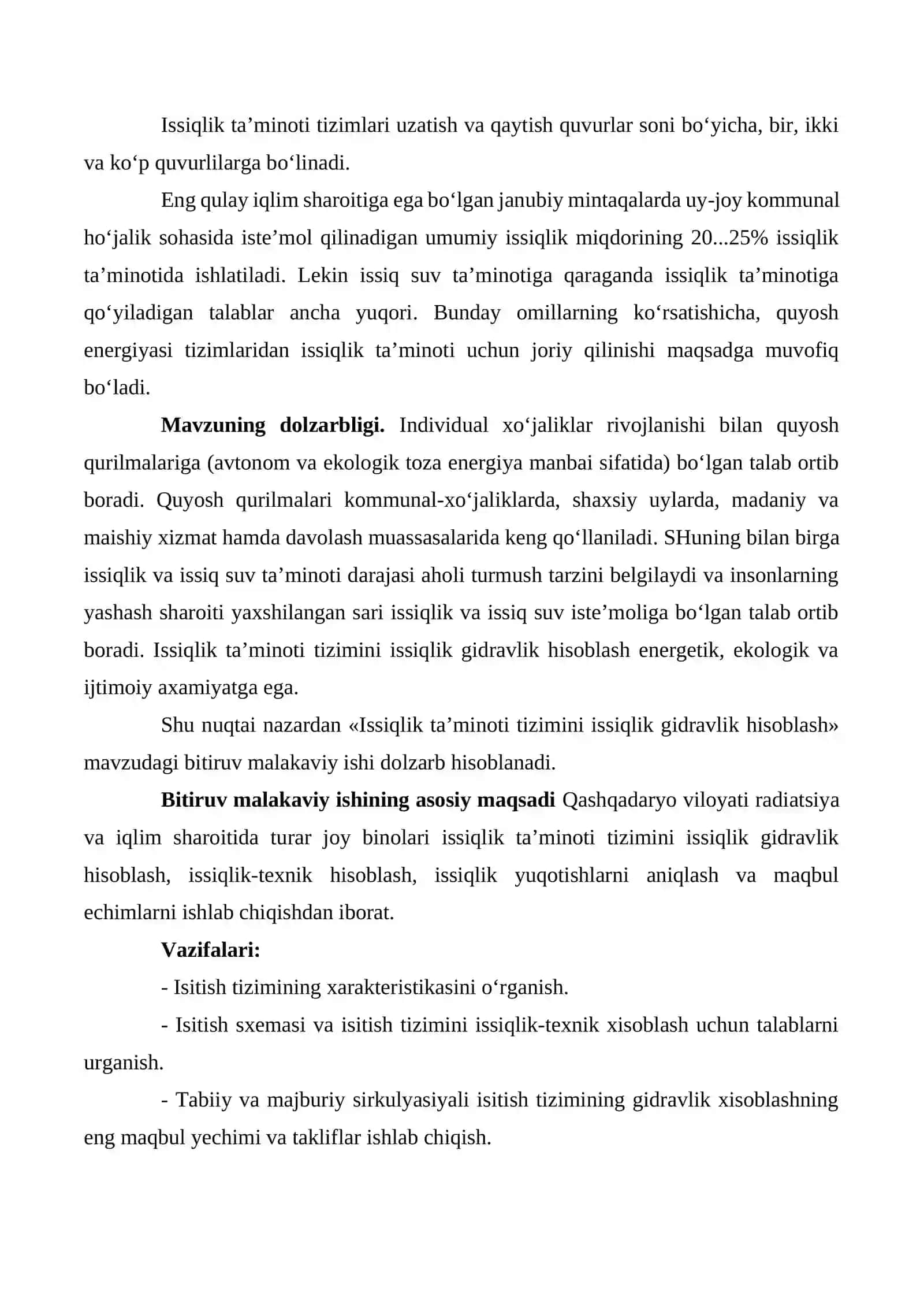 Issiqlik sarfining tashqi temperaturaga bog’liq grafigini tuzish, ijtimoiy va uy-joy binolarini isitish uchun issiqlik sarfining xisobi 4