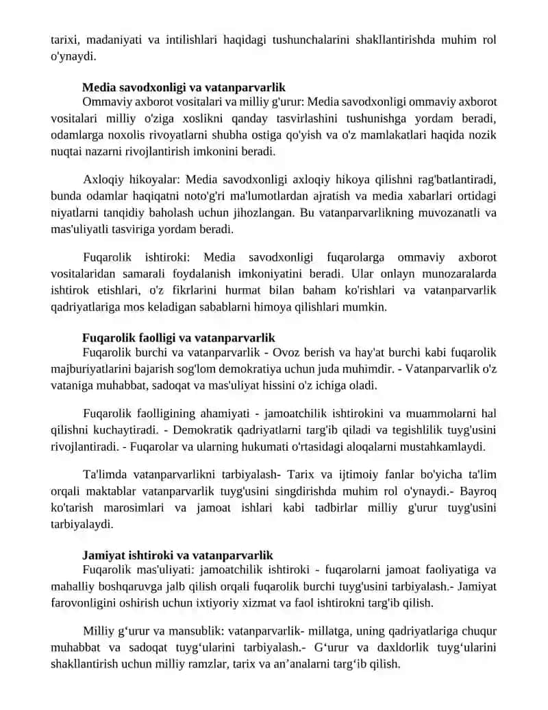 Vatanparvarlikni Tarbiyalash 4