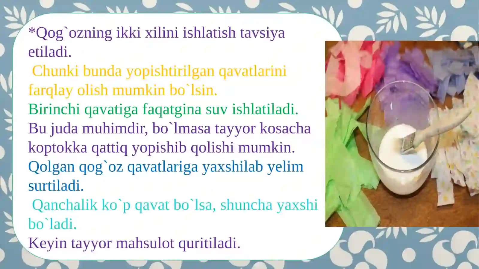 PAPE-MASHE USULI 4