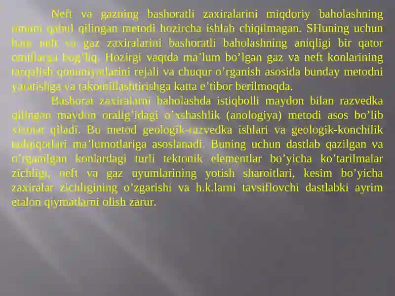 NEFT VA GAZNING ISTIQBOLLI (С2TOIFA) 4