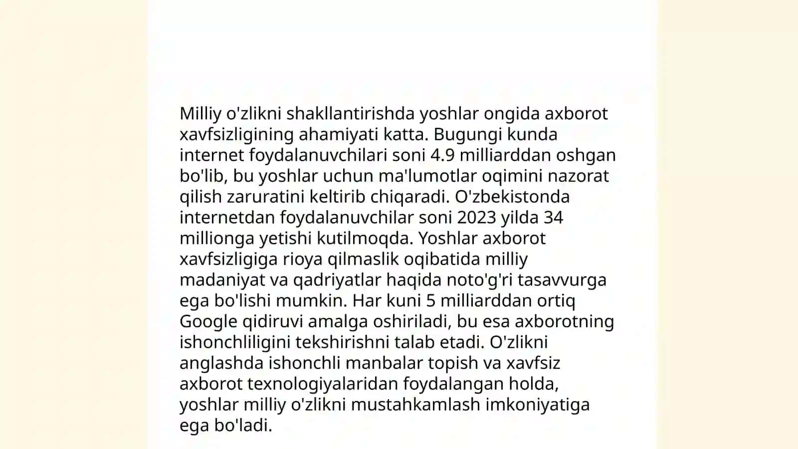 Axborot xavfsizligi va milliy g’oya o’rtasidagi bog’liqlik 4