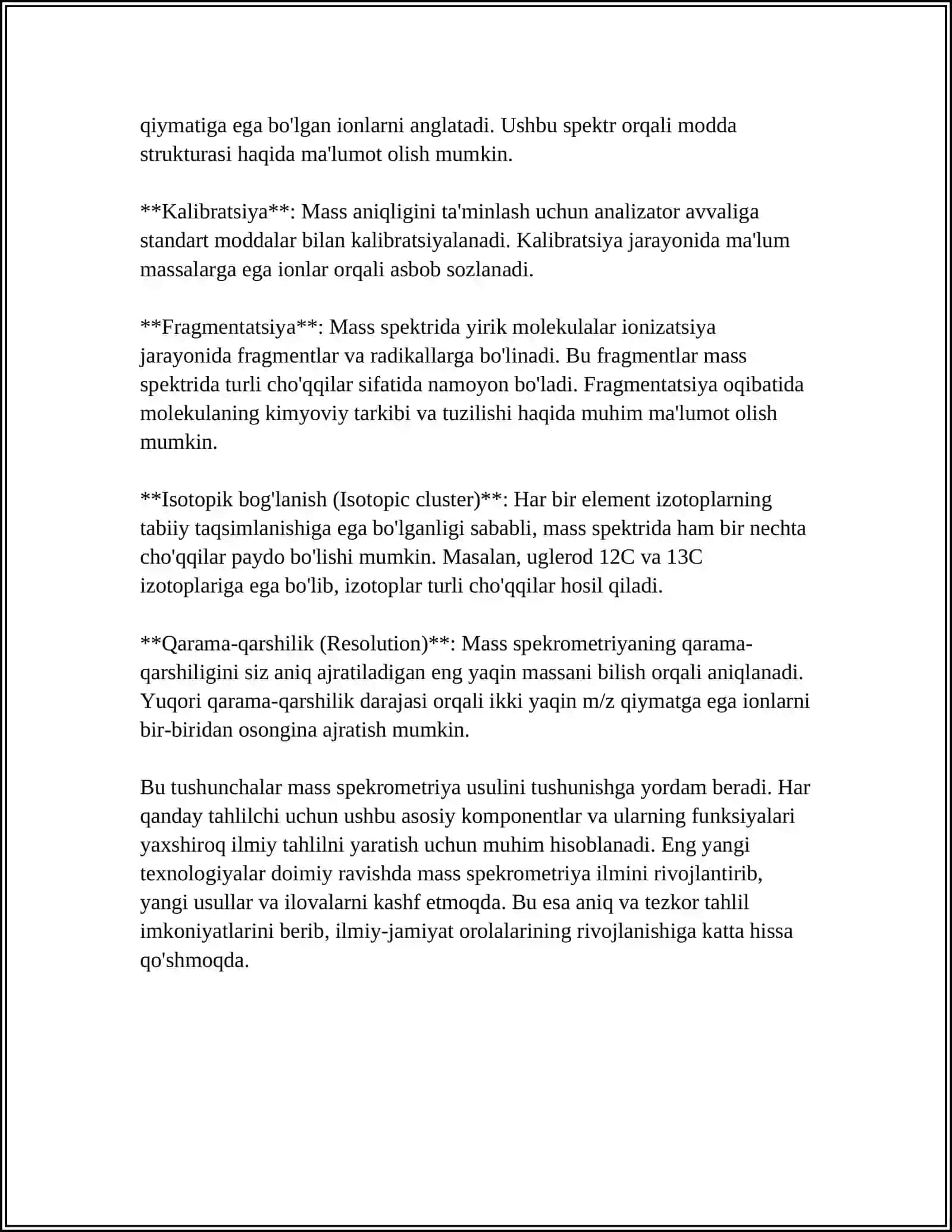MASS SPEKTROSKOPIYANING ISHLASH PRINSIPI 4