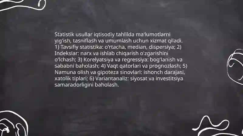 Iqtisodiy tahlilning metodi va unda qo‘llaniladigan usullar 4