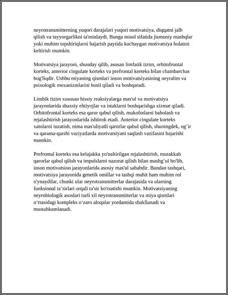 Motivatsiyaning neyrobiologik asoslari 4