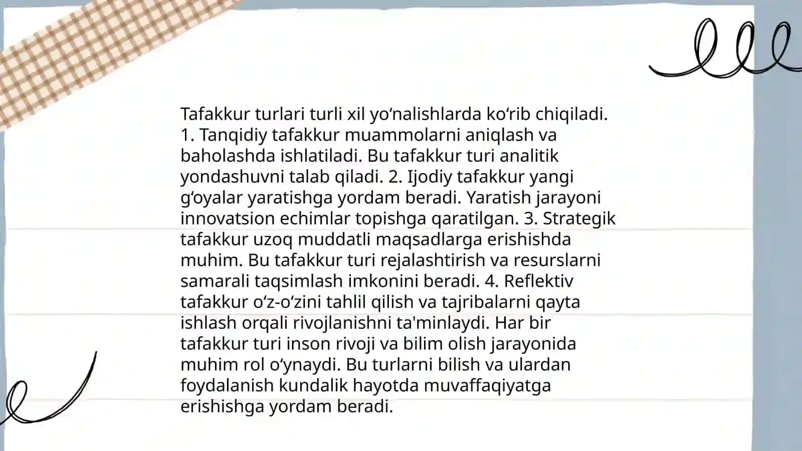 Tafakkur va nutqning psixologik tasnifi 4