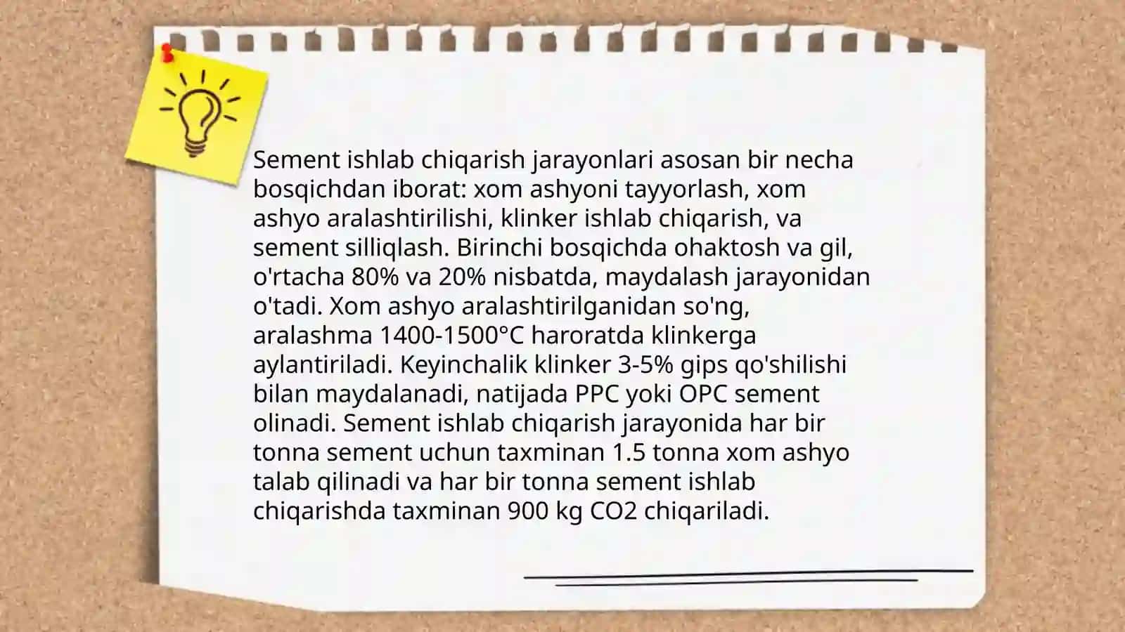 Sement ishlab chiqarish texnologiyasi 4