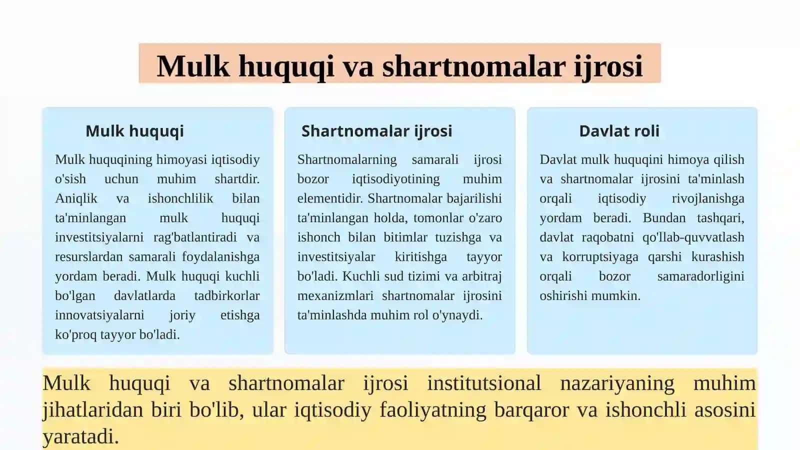 Rivojlanishning institutsional nazariyasi va tashkili innovatsiya subyektlari. Institutlar rivojlanishi evolyutsiyasi. Rasmiy institutlarni import qilish 4