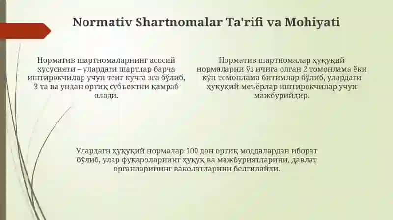 Normativ shartnomalar - huquqning maxsus manbasi sifatida 4