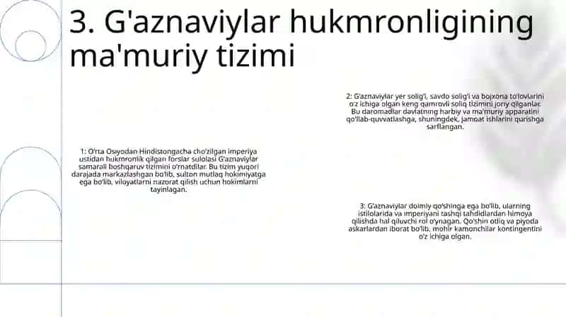 G'Aznaviylar Ijtimoiy Tizimi Va Davlat Boshqaruvi 4