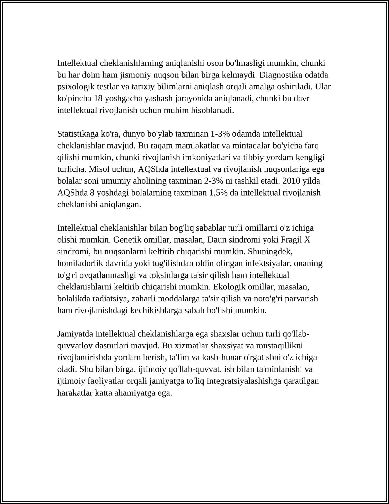 INTELLEKTI MEYORDA BOLGAN MAKTABGACHA VA KICHIK MAKTAB YOSHDAGI BOLALARNING DIQQAT VA IDROK XUSUSIYATLARI 4